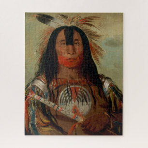 PUZZLE PEINTURE GEORGE CATLIN BUFFALO BULL'ARRIÈRE GRAISS