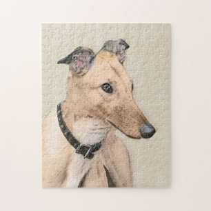 Puzzle Peinture Greyhound - Cute Original Chien Art