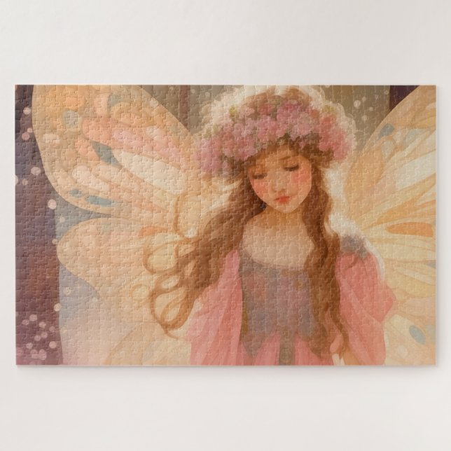 Puzzle Peinture Imaginaire Fée Rose Cute (Horizontal)