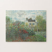 Peinture impressionniste du jardin de l'artiste Re