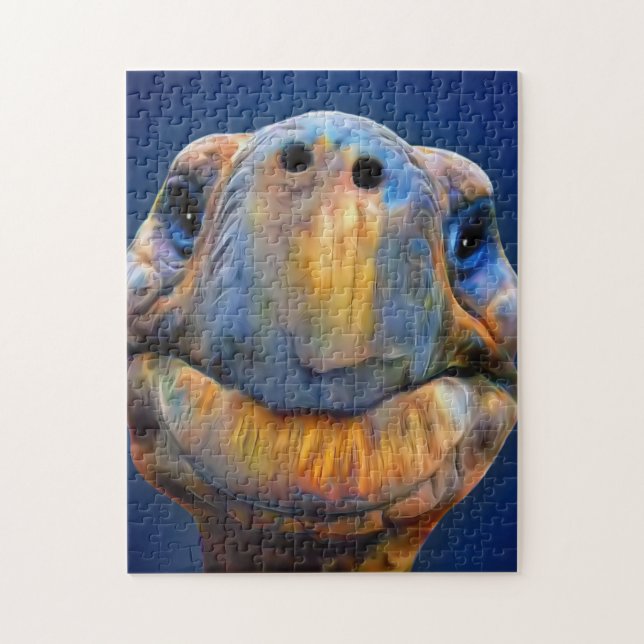 Puzzle Peinture moderne de tortue marine (Vertical)