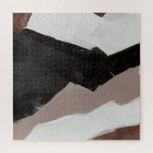 Puzzle Peinture multimédia mixte, design abstrait minimal