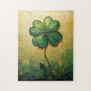 Puzzle Peinture numérique à l'huile à quatre feuilles