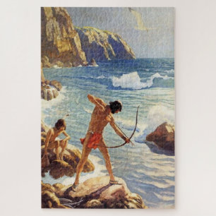 Puzzle Peinture occidentale de N C Wyeth “Les premiers pê