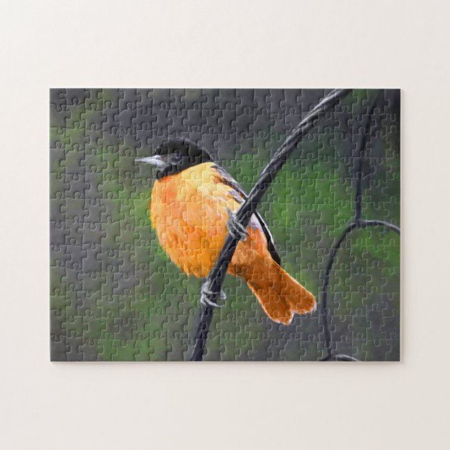 Puzzle Peinture Oriole - Art Oiseau Original (Horizontal)