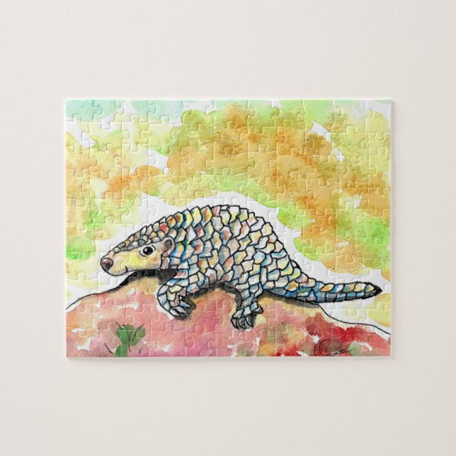 Puzzle Peinture Pangolin mignonne (Horizontal)