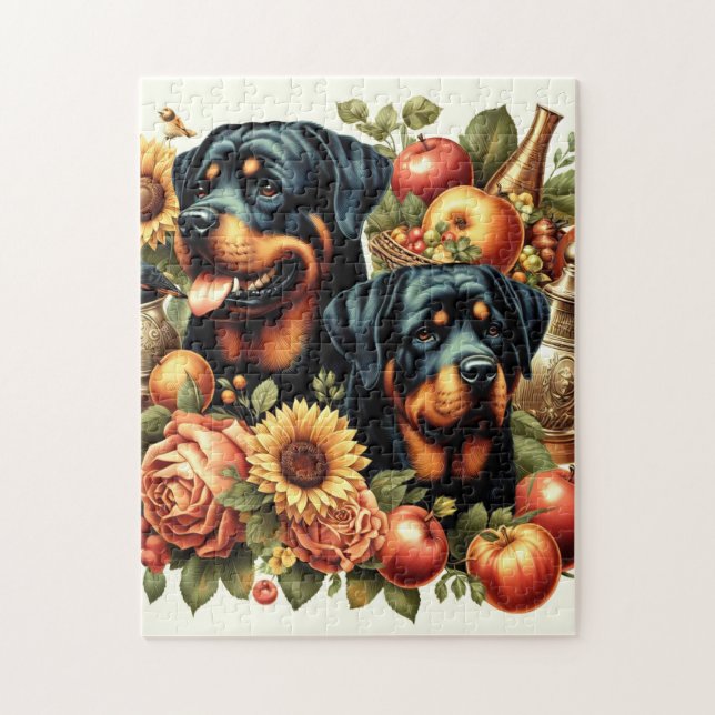 Puzzle Peinture par Rottweiler rétro (Vertical)