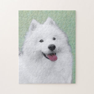 Puzzle Peinture Samoyée - Cute Original Dog Art