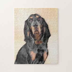 Puzzle Peinture sur sol noir et brun - Art original sur c