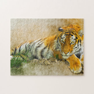 Puzzle Peinture sur tigre