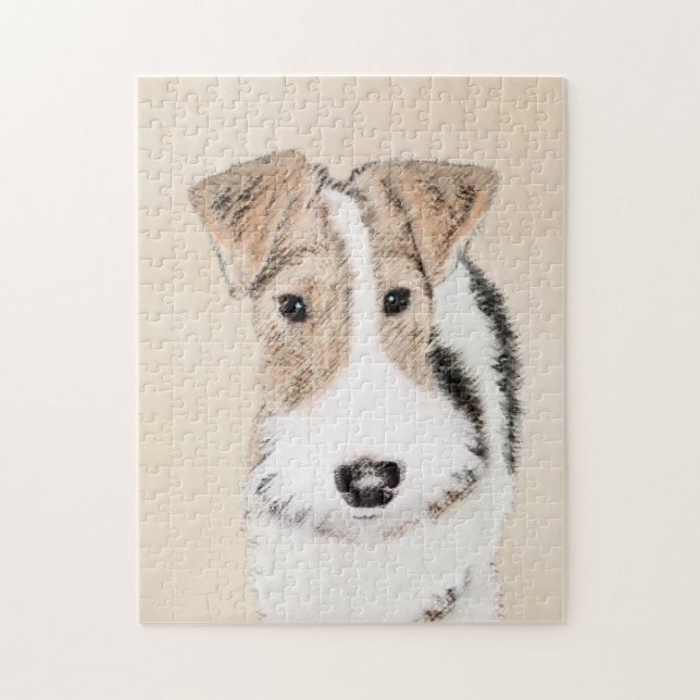 Puzzle Peinture Terrier de Renard de fil - Cute Original  (Vertical)