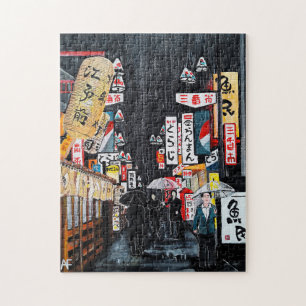Puzzle Peinture Tokyo Rain par Alfred Fox