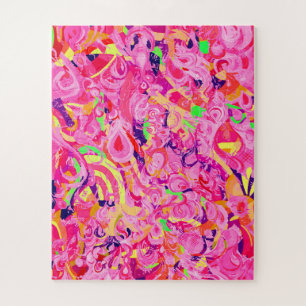 Puzzle Peinture tourbillons abstraits colorés mignons