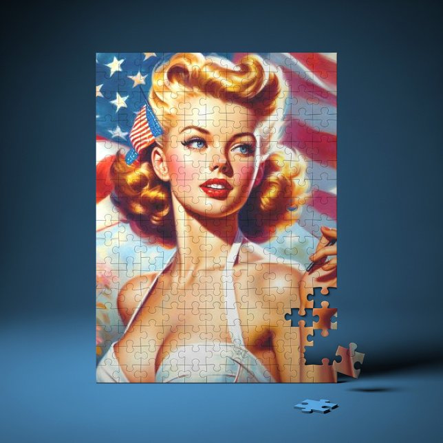 Puzzle Peinture vintage américaine pour filles (Créateur téléchargé)
