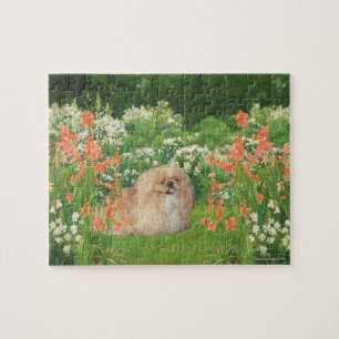 Puzzle Pekingese dans le jardin