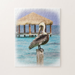 Puzzle Pelican Blue Water Tropical Island