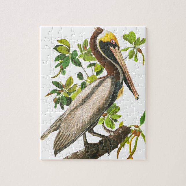 Puzzle Pélican Brown par John James Audubon (Vertical)