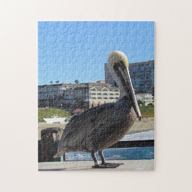 Puzzle - Pélican simple sur la jetée (Vertical)