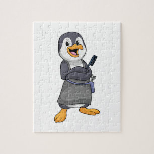 Puzzle Penguin en coiffure avec peigne