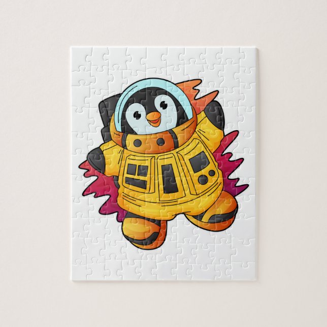 Puzzle Penguin en costume d'astronaute (Vertical)