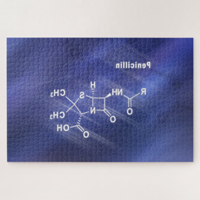 Puzzle pénicilline, antibiotique, structural chemical (Horizontal)
