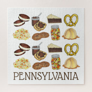 Puzzle Pennsylvanie Dutch Foods Whoopie Pot Pie Pretzel