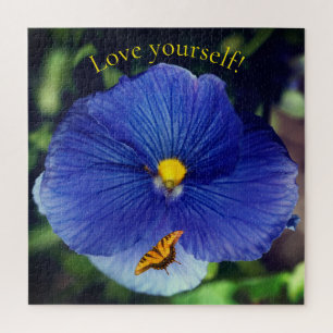Puzzle pensée bleue viola