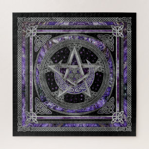 Puzzle Pentagram Triskelion Amethyst Moon