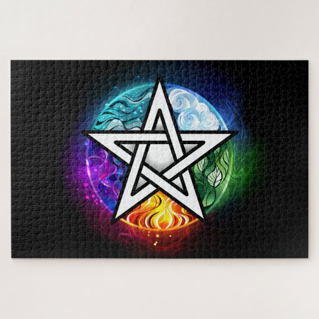 Puzzle pentagramme du Wiccan (Horizontal)