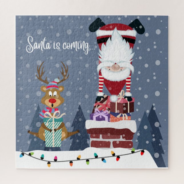 Puzzle Père Noël arrive (Vertical)