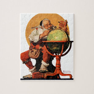 Puzzle Père Noël au monde