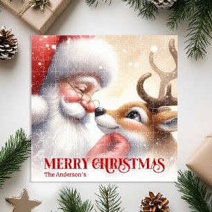 Puzzle Père Noël Classique Rudolph Noël Enfants Personnal