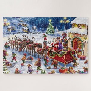 Puzzle Père Noël - Départ du pôle Nord