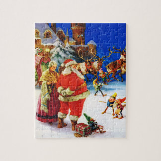 Puzzle Père Noël et Mme Claus au réveillon de Noël de
