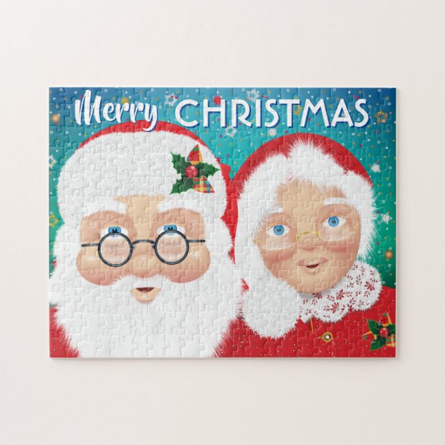 Puzzle Père Noël et Mme Claus Noël (Horizontal)