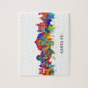 Puzzle Père Noël Fe New Mexico Skyline