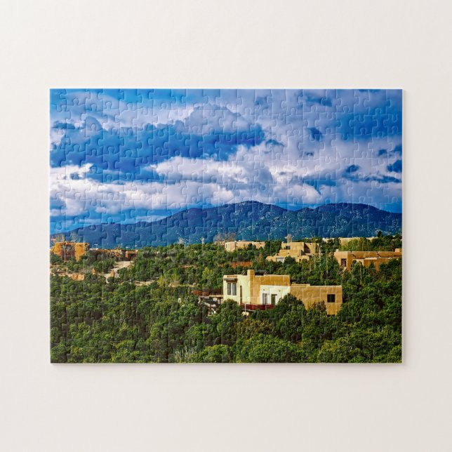 Puzzle Père Noël Fe Nouveau-Mexique. (Horizontal)