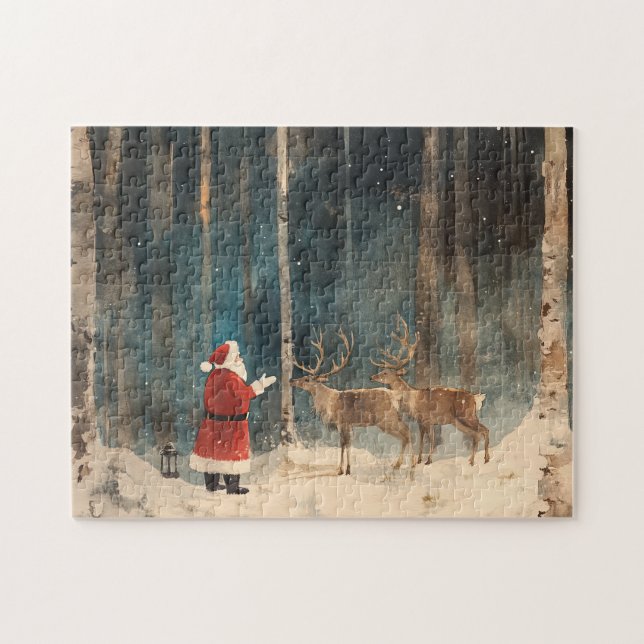 Puzzle Père Noël Reindeer Noël (Horizontal)