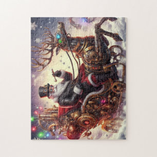 Puzzle Père Noël/Reindeer steampunk Noël/hiver