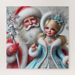 Puzzle Père Noël Reine des Neiges Hiver Merveilleux Noël