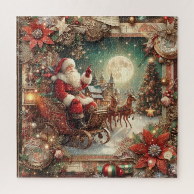 Puzzle Père Noël vintage (Vertical)