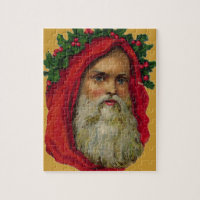 Père Noël vintage avec la guirlande