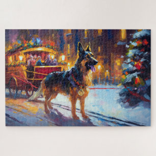 Puzzle Période de fêtes de Noël du Berger Allemand