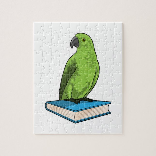 Puzzle Perroquet avec livre (Vertical)