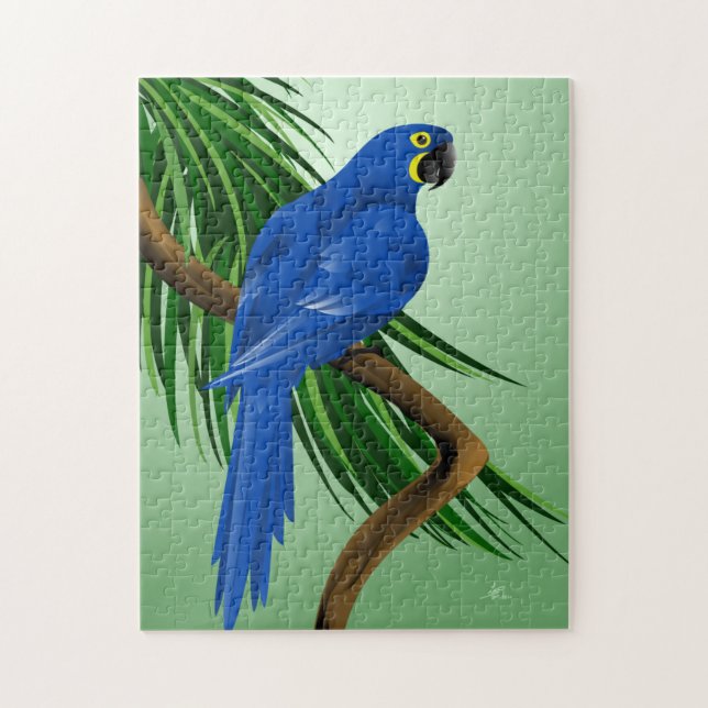 Puzzle Perroquet bleu - aras de jacinthe (Vertical)