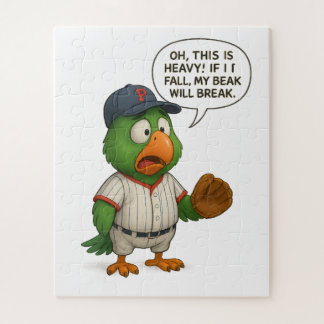 Puzzle perroquet drôle de baseball