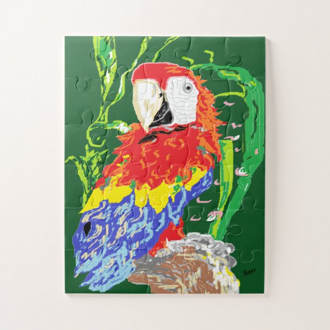 Puzzle : Perroquet tropical (Vertical)