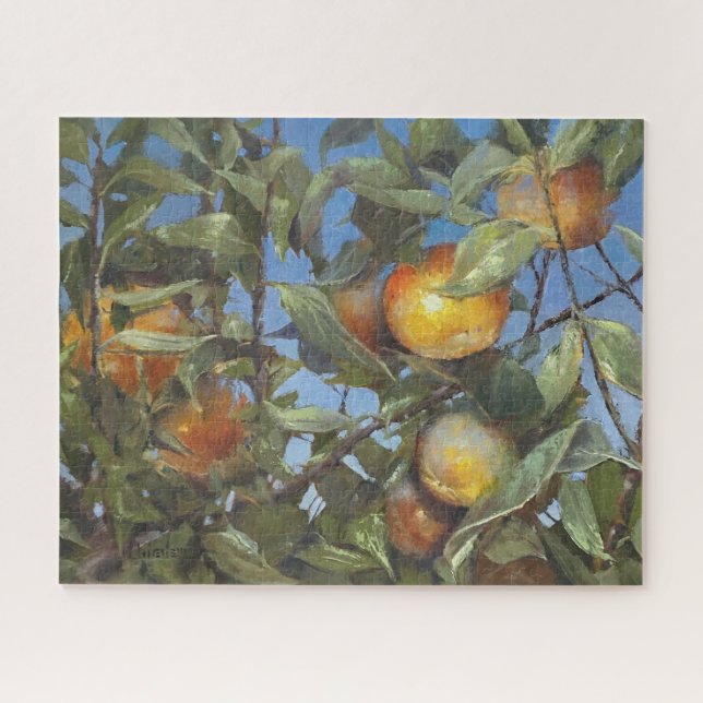 Puzzle Persimmon Fruit Tree Belle oeuvre originale (Horizontal)