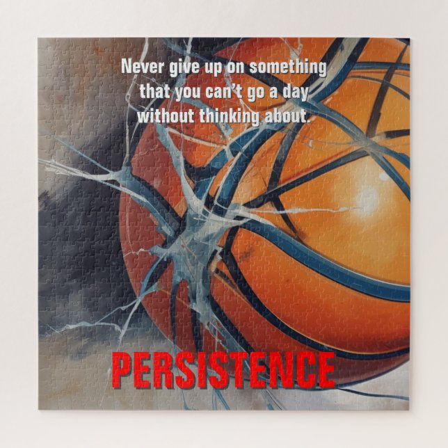 Puzzle Persistance Basketball Inspiration Motivation (Vertical)