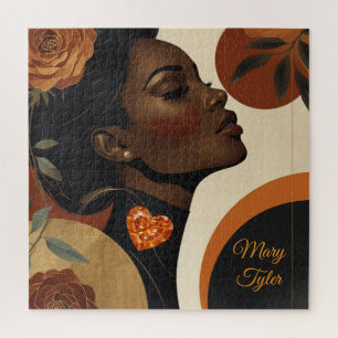 PUZZLE Personalized Amber Heart Portrait Puzzle
